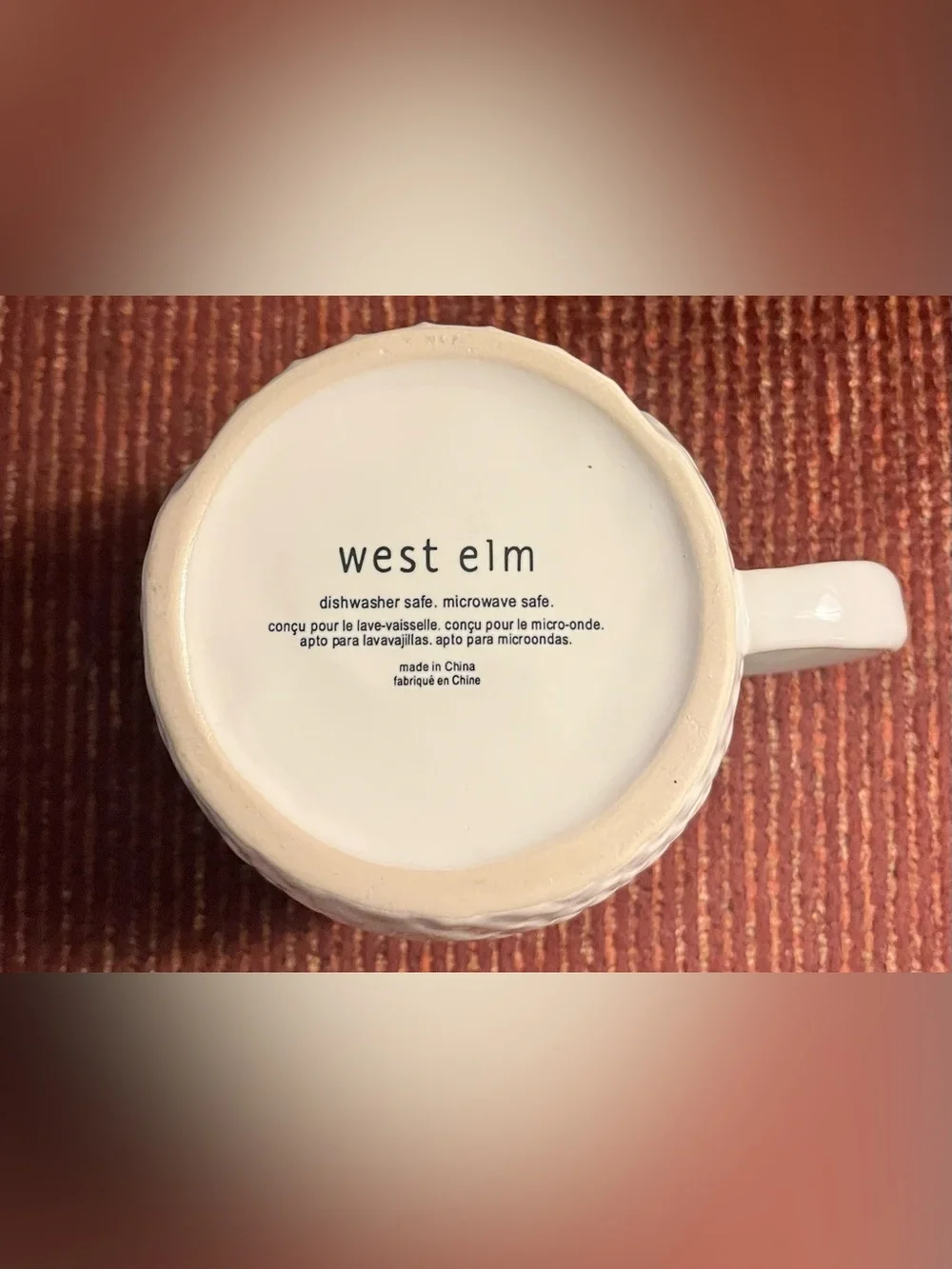 West Elm 20 oz. Embossed Owl Mug